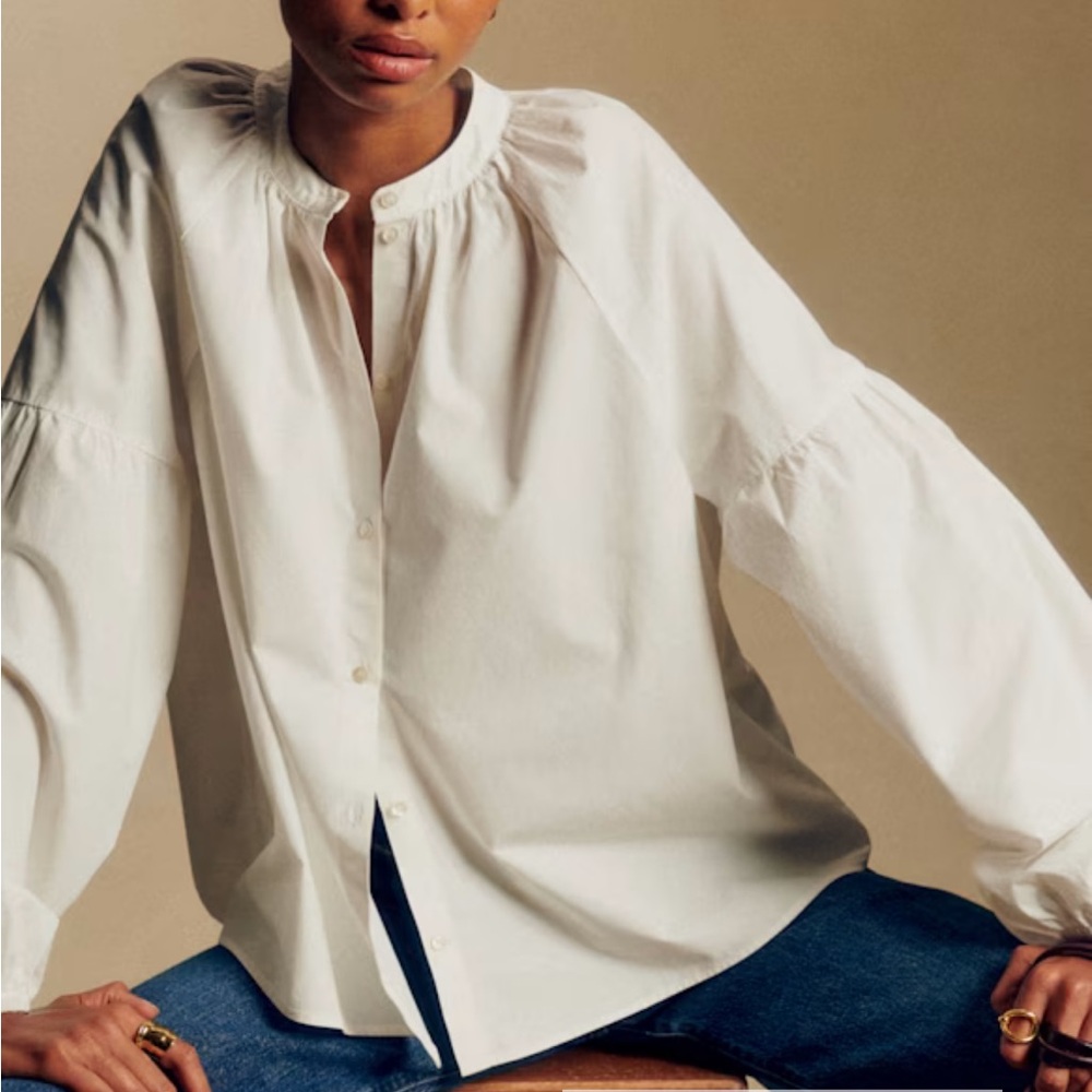 Sezane NERISSA SHIRT, Ecru - Picture 3 of 5